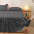 thumbnail image 4 of RXMEKW Solid Color Bed Skirt Concise Washed Cottons Edge Bedspread Skirt Bed Hats Bed Sheet Dirtproof Non-Slip Protective Cover Cover, 4 of 6