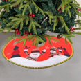 thumbnail image 5 of BKER Christmas Gold Edged Tree Skirt Decoration Santa Print Christmas Tree Bottom Decoration Apron, 5 of 5
