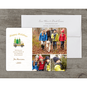 Truckful of Trees - Deluxe 5x7 Personalized Holiday Holiday Card