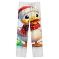 thumbnail image 4 of Christmas Duck Lights Decor Winter Female Pants Flannel High Waist Women Pants Lady Warm Straight Leg Plush Trousers, 4 of 7