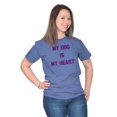 thumbnail image 4 of My Dog My Heart Rescue Pet Owner Women's Graphic T Shirt Tees Brisco Brands S, 4 of 6