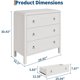 thumbnail image 2 of Moderno 3 Cajón cm de Profundidadresser para cm de Profundidadormitorio cm de Profundidadresser TV Soporte con Grande Cajones Natural Te x ture Curved Angle para Room- cm de Anchohite, 2 of 7