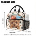 thumbnail image 4 of Kuiaobaty Yorkshire Terrier Print Backpack and Lunch Bag Set for Girls Boys Paw Bone Print Backpack and Pencil Case Set Portable Insulated Lunch Box with Water Bottle Sleeve for School, 4 of 6