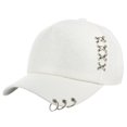 thumbnail image 1 of Gorras de béisbol de algodón unisex vintage lavado ajustable papá sombrero para hombres mujeres, adultos, blanco Feliz Sencillez, 1 of 5