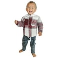 thumbnail image 3 of PINQI Baby Cartoon Snowsuit Toddler Boys Girls Shirt Coat Jacket Plaid Long Sleeve Kids Tops Hooded Windbreaker Outerwear with Pockets, 3 of 6