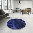 thumbnail image 4 of Ahgly Company Machine Washable Indoor Rectangle Transitional Night Blue Area Rugs, 5' x 8', 4 of 7