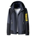 thumbnail image 2 of qolati Rain Jacket Women Lightweight Waterproof Fleece Lined Raincoats with Hood Hiking Travel Outdoor Windbreaker Trench Coats Outwear with Zippers Pockets, 2 of 3