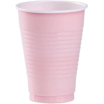 EcoQuality 12oz Pink Plastic Cup - Disposable Party Drinking Cups for Cold Beverages - Eco Friendly Cold Cups for Home, Office, Events, Wedding, Parties, BBQs, and Everyday Use (60)