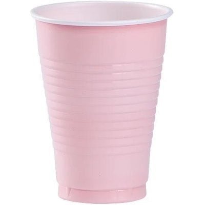 EcoQuality 12oz Pink Plastic Cup - Disposable Party Drinking Cups for Cold Beverages - Eco Friendly Cold Cups for Home, Office, Events, Wedding, Parties, BBQs, and Everyday Use (60)