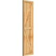 thumbnail image 3 of 16 1/8"W X 61"H Timbercraft Three 5 3/8" Boards Framed Board-N-Batten Shutters W/Z-Bar, Rough Sawn Western Red Cedar (Per Pair), 3 of 13