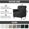 thumbnail image 3 of TOPCHANCES Stretch Velvet Armchair Slipcover, Anti Slip Chair Covers for Living Room, Black, 3 of 5