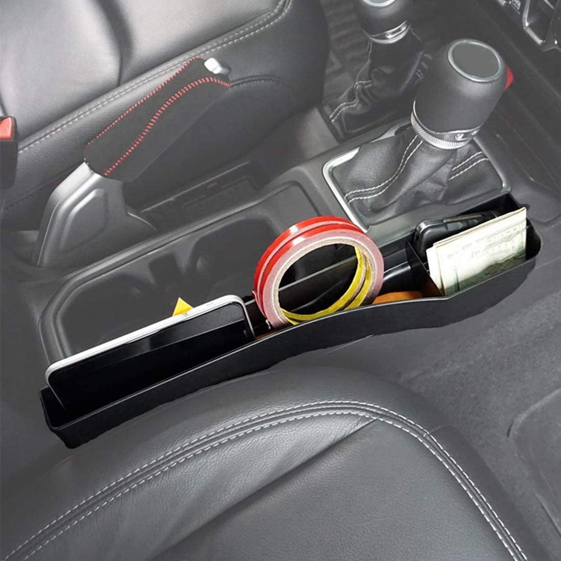 TDHLW GearTray Gear Shift Console Side Storage Box Beifahrerseite Organizer Tray für 2011-2018 Jeep Wrangler JK JKU, Innenausstattung Zubehör