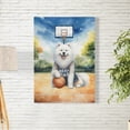 thumbnail image 2 of Happy Father's Day Samoyed Playing Basketball with Best Dad Jersey Vertical Matte Canvas Poster Siberian Sammy Dog Lover Wall Art Home Decor - 13006, 2 of 5
