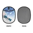 thumbnail image 2 of Naloa Christmas Snowman In The Snow Silicone Pot Holders, Oven Mitts Heat Resistant Hot Pads, Non Slip Pot Holder for Kitchen Baking and Cooking 9.4 x 7.5 Inches, 2 of 7