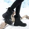 thumbnail image 3 of Mid Calf Winter Hiking Boots for Women Fleece Lined Thermal Non Slip Outdoor Trekking Skiing Snow Booties, 3 of 7
