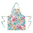 thumbnail image 2 of Pioneer Flower Floral Print Pattern Apron-Garden Aprons for Women with Pockets-Cotton Linen Waterproof Kitchen Cooking Gardening Aprons Adjustable for Kitchen,Cooking,BBQ and Salon 33x27 Inch, 2 of 7