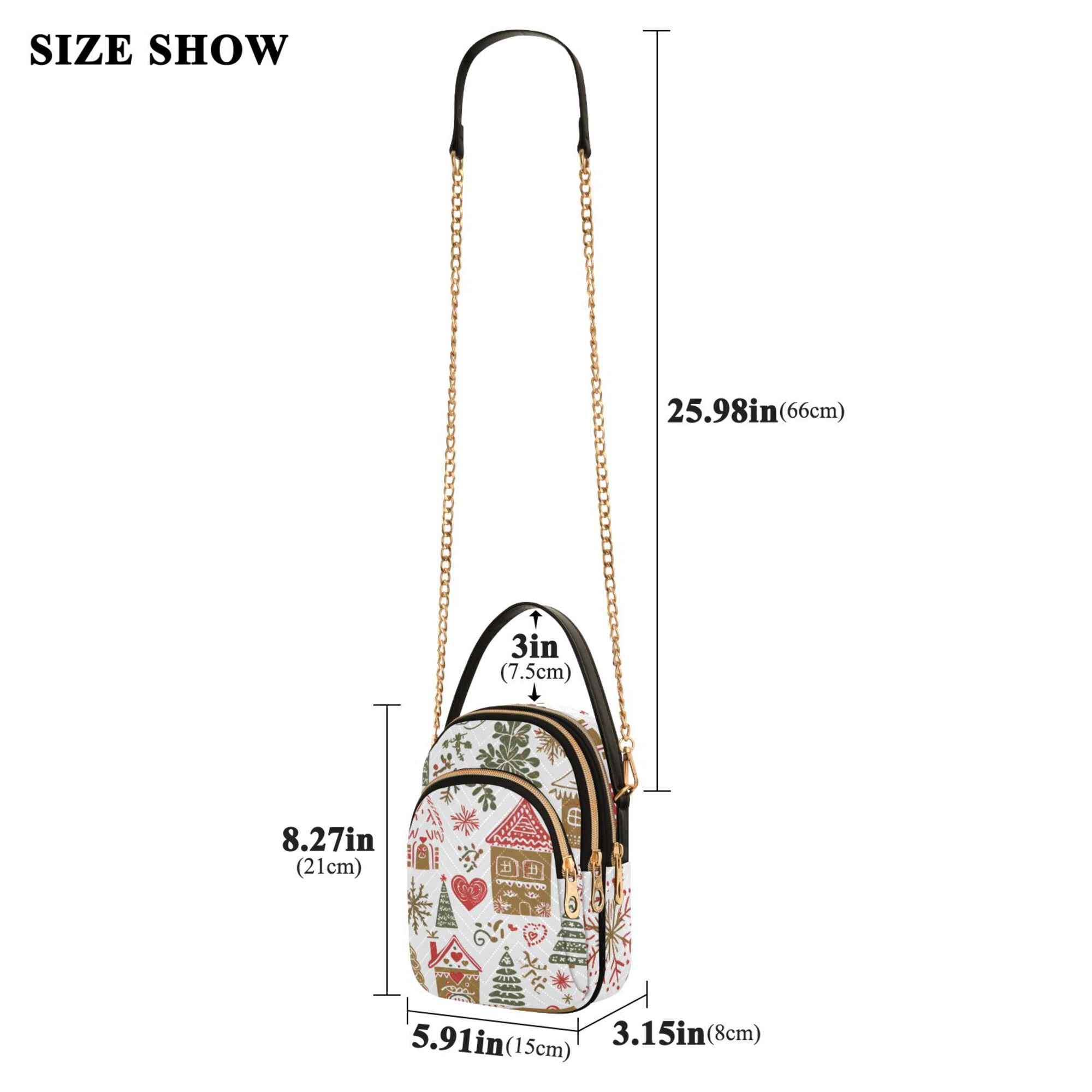 FORMRS Crossbody Bag for Women Quilted Travel Shoulder Cell Phone Purse with Chain Strap Handbag, Brown Nordic Christmas House