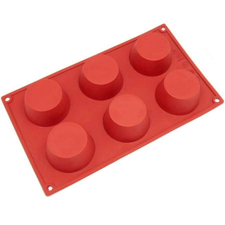 - Freshware 6-Cavity Muffin Silicone Mold for Cupcake, Bread, Brownie, Cheesecake and Cornbread, SL-106RD