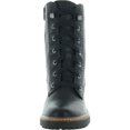 thumbnail image 2 of Naturalizer Womens Callie Combat Leather Ankle Boots Navy 10 Wide (C,D,W), 2 of 3