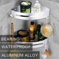 thumbnail image 3 of Etagre De Douche Dangle, Etagre De Salle De Bain Sans Compatibleage Panier Rangement Douche Aluminium Murale Adhsive Serviteur De Douche Organiseur P, 3 of 5