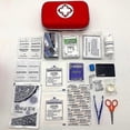 thumbnail image 2 of Nuevo botiquín de primeros auxilios 2023, mini botiquín médico, completo para coche, viajes, oficina, senderismo, deportes, hogar y negocios (rojo), 2 of 5