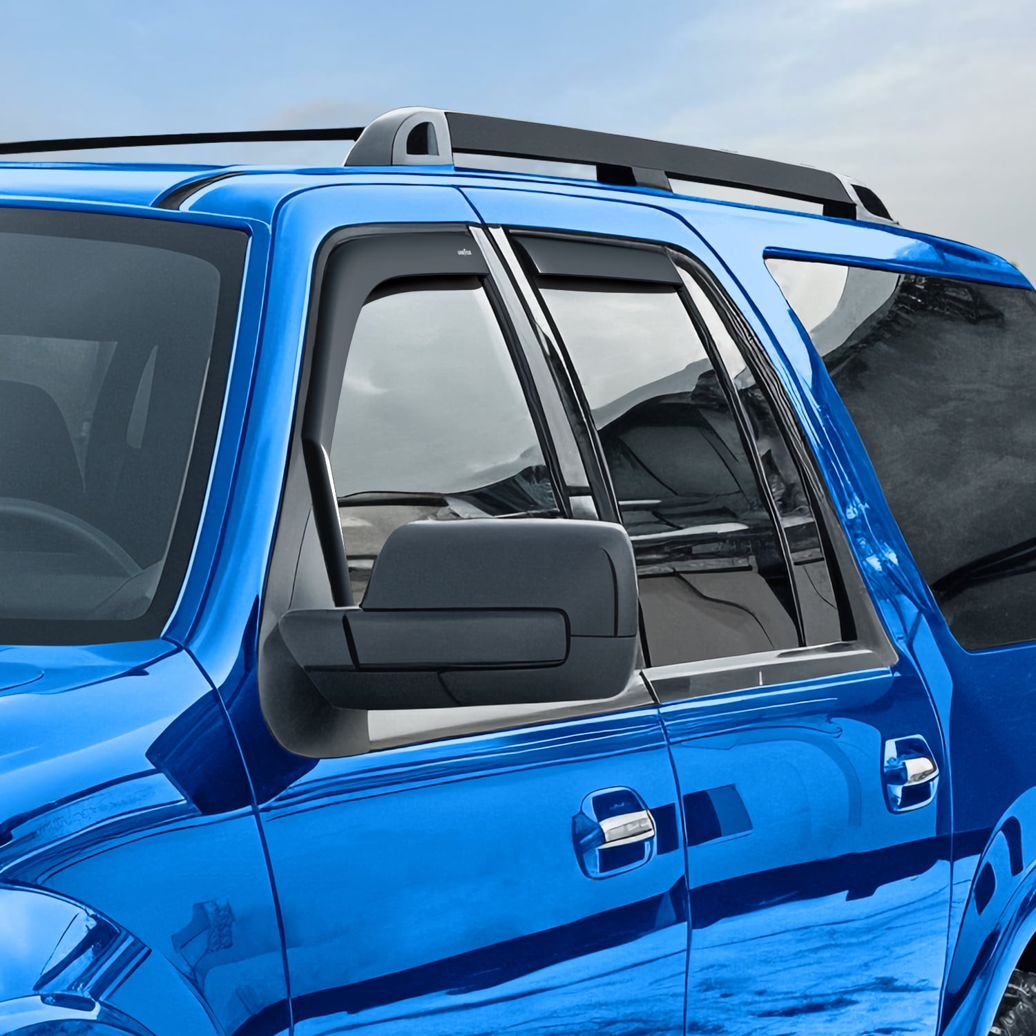 Goodyear Shatterproof in-Channel Window Deflectors for Ford Expedition 2007-2017, Rain Guards, Window Visors for Cars, Vent Deflector, Car Accessories, 4 pcs - GY008141