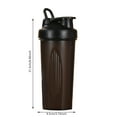 Edikesy Water Bottles,Black Sports Fitness Protein Shake Shaker Cup A