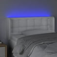 thumbnail image 5 of vidaXL LED Headboard White 64.2"x6.3"x46.5"/50.4" Faux Leather, 5 of 101