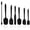 Black, variant on PECULA 7 Pieces Silicone Spatula Set, Food Grade Spatulas Silicone Heat Resistant (600°F) , BPA Free Spatulas, Silicone Spatula for Cooking Mixing & Baking Nonstick Cookware