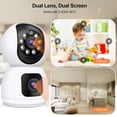thumbnail image 2 of 2K Dual Lens Indoor Security Camera, 2.4GHz WiFi Indoor Camera for Home Security, Baby/Pet Camera Indoor with Night Vision, Motion Detection, Two-Way Audio, Siren, Cloud & SD Card Storage, 2 of 7