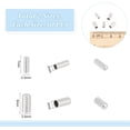 thumbnail image 3 of 100pcs 2 Sizes Column Cord Ends Stainless Steel End Caps 2mm/3mm Column Leather Cord Ends Cord Terminators End Caps DIY, 3 of 7