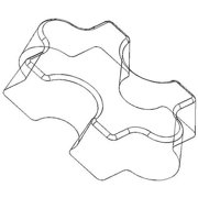 Sasa Demarle FP 2186 Flexipan Origine Silicone-Fiberglass Baking Mold with 9 Jigsaw-Puzzle-Piece Cavities, Each 2-1/2 Inch x 4 Inch x 1 Inch High