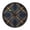 Black Brown Tartan Pattern, variant on Indoor 12' Voice-Activated Luminous Decoration Wall Clock With LED Night Light Yellow Stars