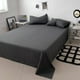 thumbnail image 4 of Bed Sheets Luxurious Hotel-Quality Microfiber | Soft Breathable Wrinkle-Resistant Fade Resistant | 71x91 in | White Gray Blue | Single Sheet | Elegant 4" Hem | Comfortable Durable Easy Care, 4 of 7