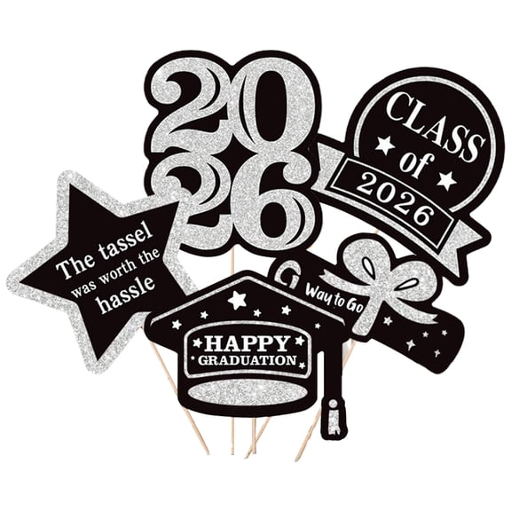 2026 Graduation Centerpiece Sticks, 1 Set Class of 2026 Graduation Decorations Table Toppers,Graduation 2026 Party Supplies for Table Decorations Supply