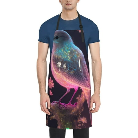 

Naloa Bird 1 Apron Kitchen Aprons with Pockets for Women Men Chef