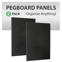 WallPeg Made in USA Pegboard Panels Garage Organization - Wall Storage Kit (2) ea - 24" x 16" Peg Board Tool Organizer Panel Set - Garage Organizer Kit