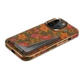 thumbnail image 3 of for iPhone 15 Pro Case, Plating Camera Frame Vintage Flower Premium PU Leather Back Case with Card Slot Kickstand Military Grade Drop Protection Shockproof for iPhone 15 Pro, Green, 3 of 7