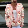 thumbnail image 2 of yoeyez Ugly Christmas Sweater Women Cute Xmas Open Front Button Down Cardigans Sweater Fall Winter Knitted Outwear Coat Multicolor 4L, 2 of 6