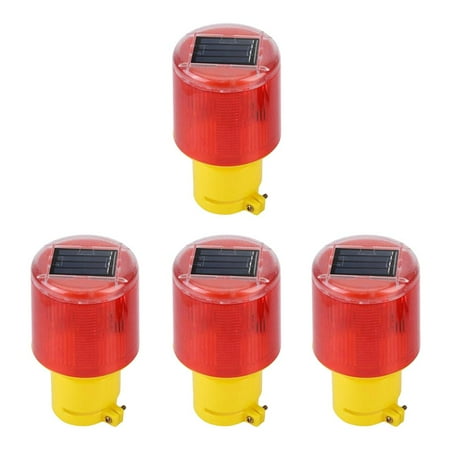 

4x Solar Security Alarm Strobe Signal Safety Warning Flashing LED Automatic Charging During The Day Automatic Lighting at Night