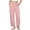 Pink, variant on Tnhcen Women's High-Waisted Drawstring Split-Hem Pants Elastic Waist Lounge Pants with Pockets S-3XL Multiple Colors Available