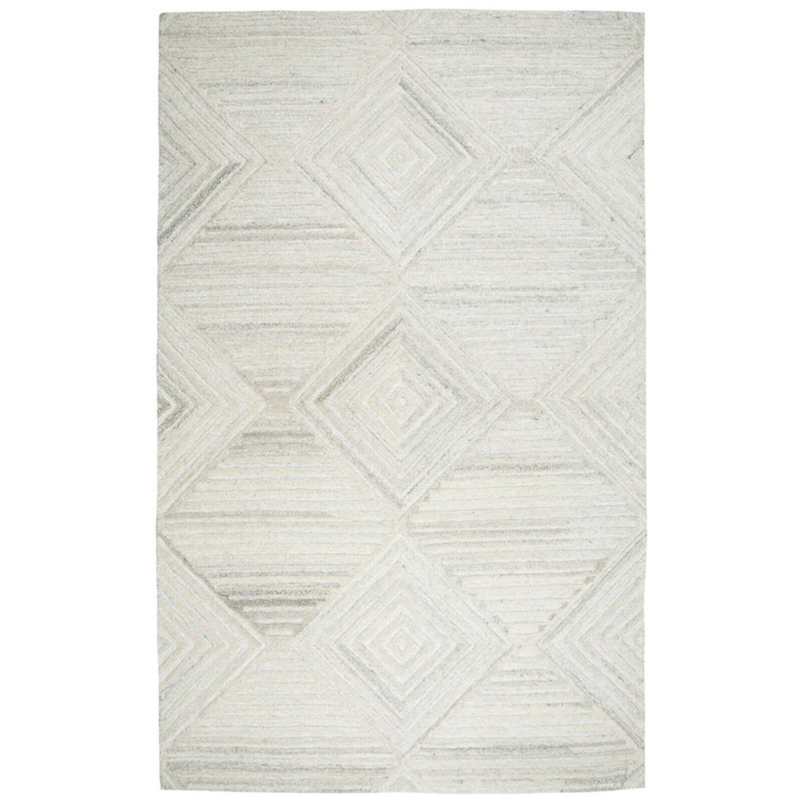 9' x 12' Rizzy Home Rockport Collection Wool Area Rug Ivory/Gray Floral 9' x 12' Rizzy Home Rockport Collection Wool Area Rug Ivory/Gray Floral