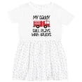 thumbnail image 3 of Inktastic Firefighter Daddy Plays with Trucks Girls Toddler Dress, 3 of 5