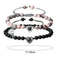 thumbnail image 6 of Mightlink 2Pcs/Set His Her Matching Bracelets Projection 100 Languages I Love You Couple Bracelets Heart Pairing Adjustable Beads Bracelets Jewelry Gift, 6 of 7