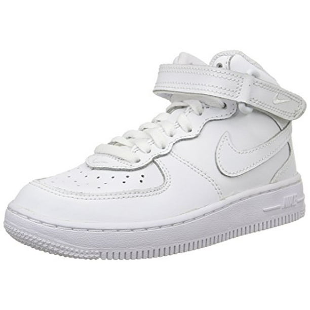 Nike - Nike 314196-113: Air Force 1 Mid White Little Kid Sneakers (3 M ...