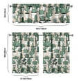 thumbnail image 6 of Green Cactus Themed Kitchen Curtains, 3PCS Set Polyester Valance and Tiers 27.5x36in, Botanical Succulent Window Treatment for Spring, Summer, or Mexican Decor, 6 of 6