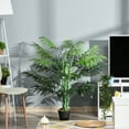 thumbnail image 2 of Outsunny 4FT Artificial Tropical Palm Tree Faux Plant with Lifelike Leaves, 2 of 10