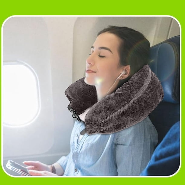 Almohada De Viaje Rellenable, Comodidad De Lujo, Almohada De Viaje Rellenable Con Cómodo Cierre De Cremallera, Correa Ajustable, Para Escapadas De Fin De Semana, Camping Y Viajes