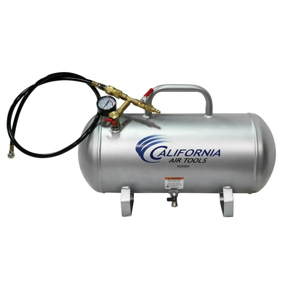 California Air Tools CAT-AUX05A Réservoir d'Air Portable en Aluminium Léger, 5 Gallons, Argent