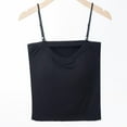 thumbnail image 2 of Jinhomg Womens Camisoles with Built in Bra Plus Size Spaghetti Strap Tanks Tops Casual Solid Color Summer Flowy Cami Shirts Black M, 2 of 4